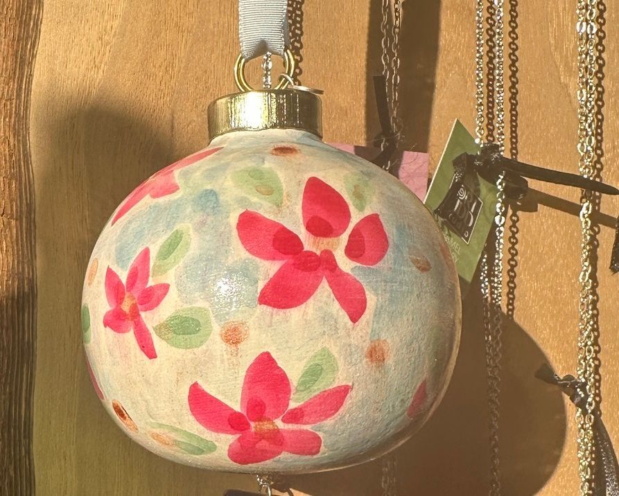 Lori's Hand Painted Ceramic Floral Ornament