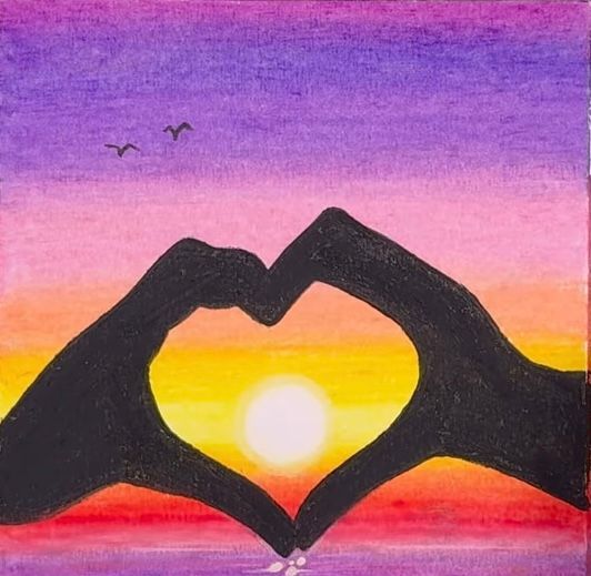 Saturday Feb 14th 1-Hour Class on Oil Pastel Heart