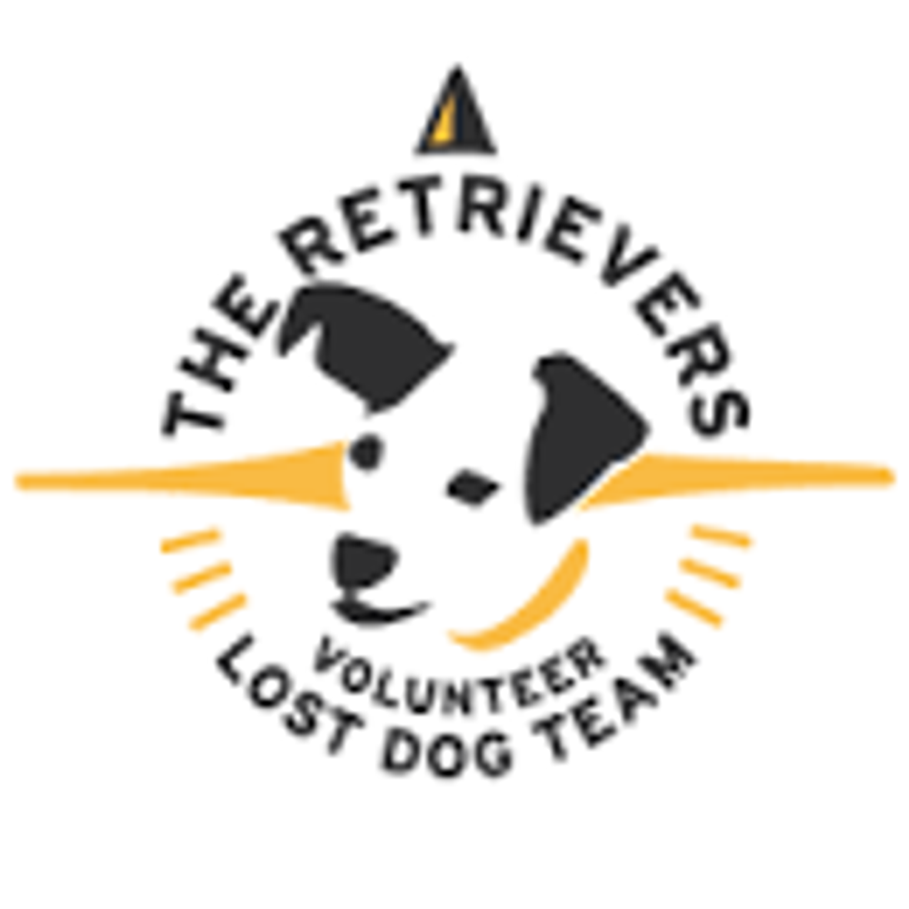 A logo for the retrievers lost dog team