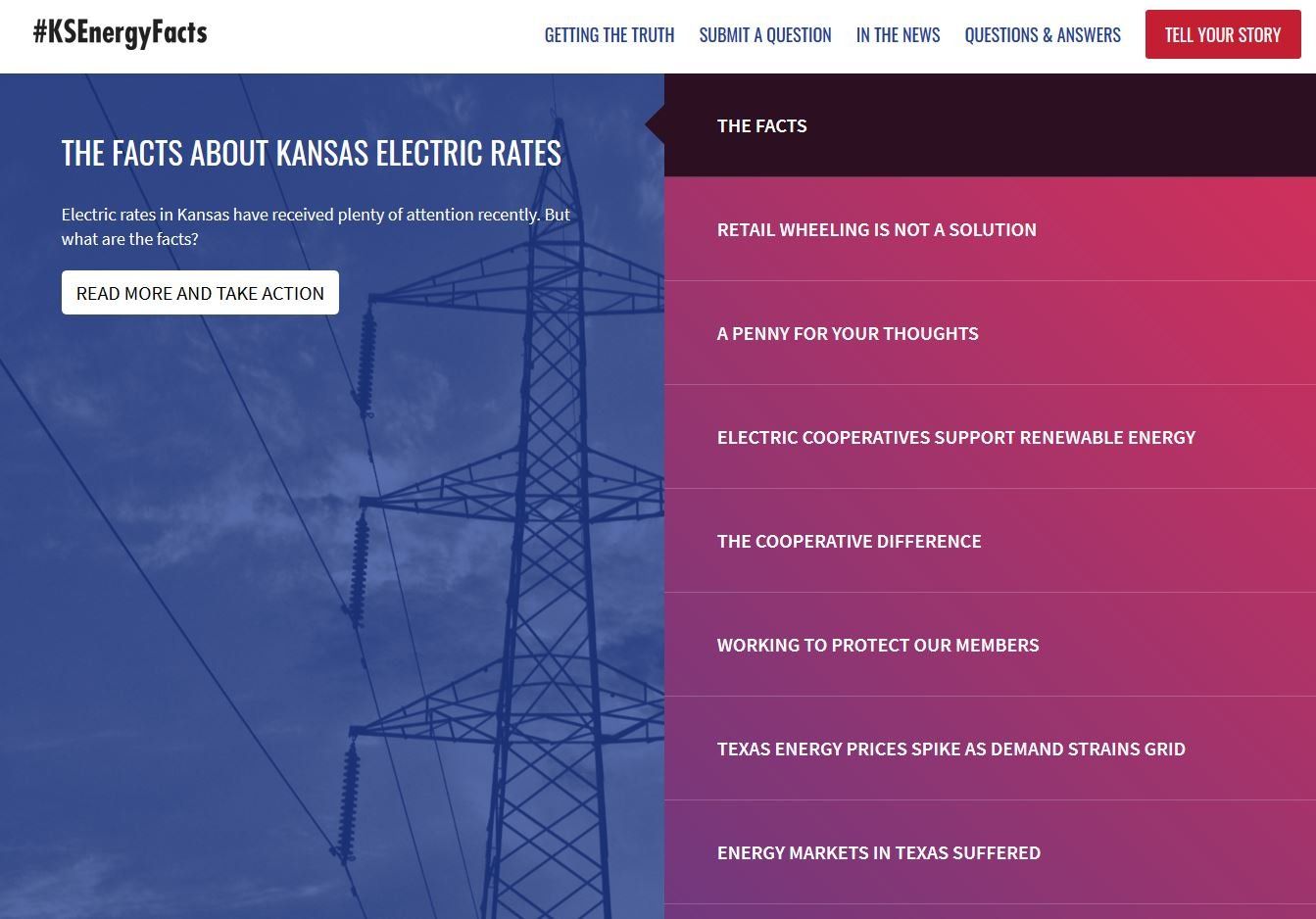 Picture of Kansas Energy Facts Website