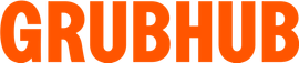 Grubhub logo in orange letters.