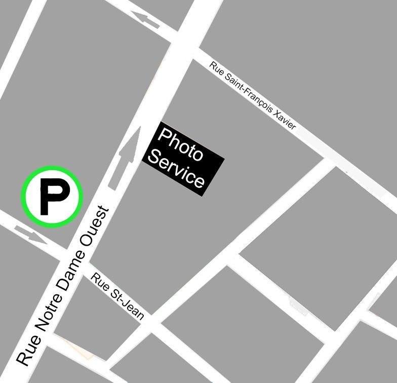 a map showing the location of a photo service
