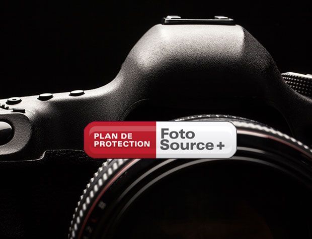 a close up of a camera with a label that says plan de protection