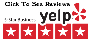 a yelp logo that says click to see reviews