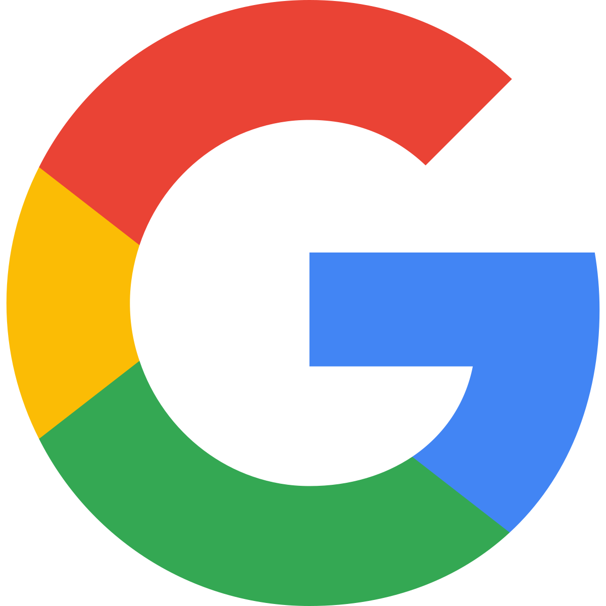 The google logo is red , yellow , green and blue.
