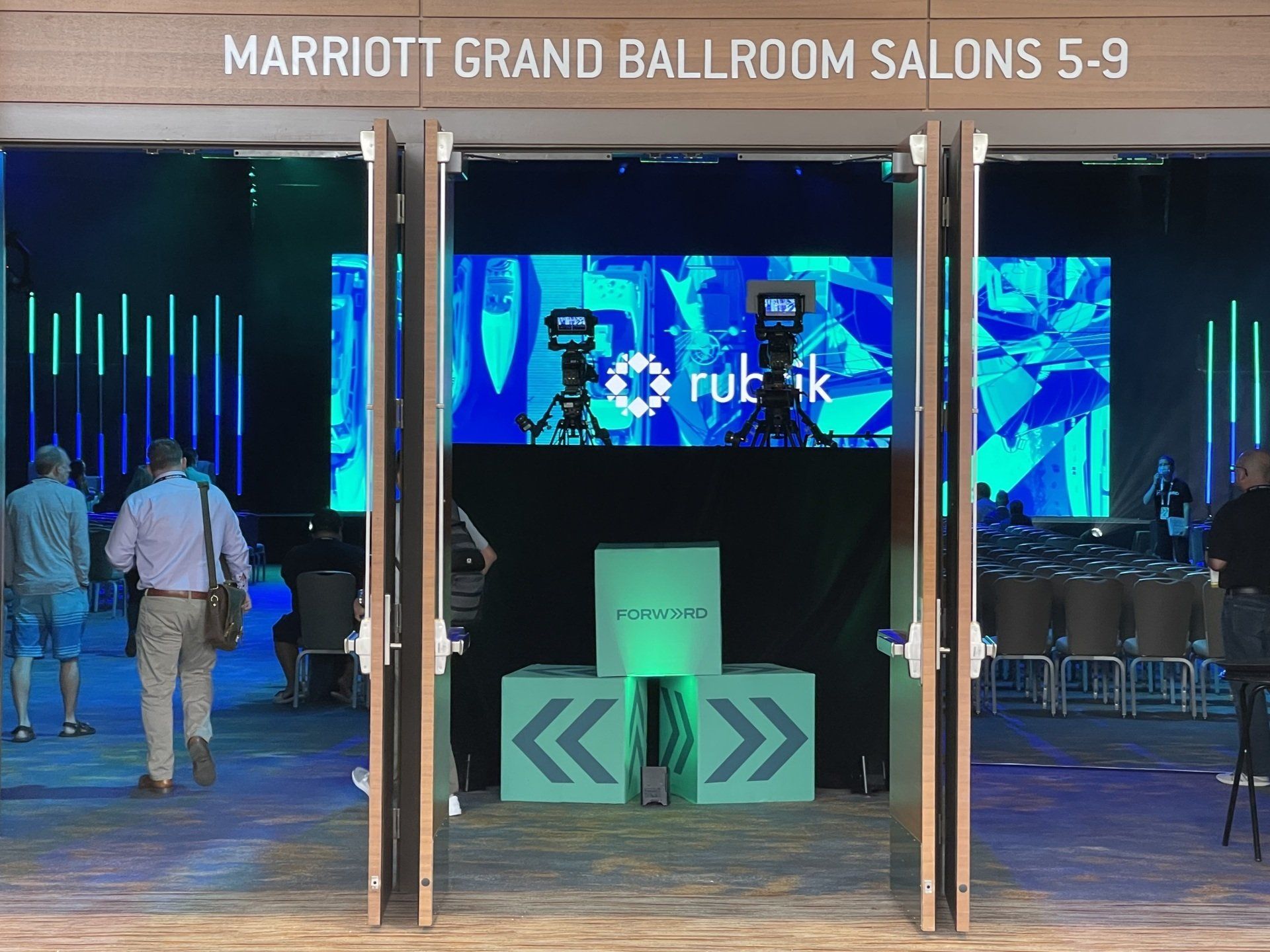 The marriott grand ballroom salons 5 and 9 are open