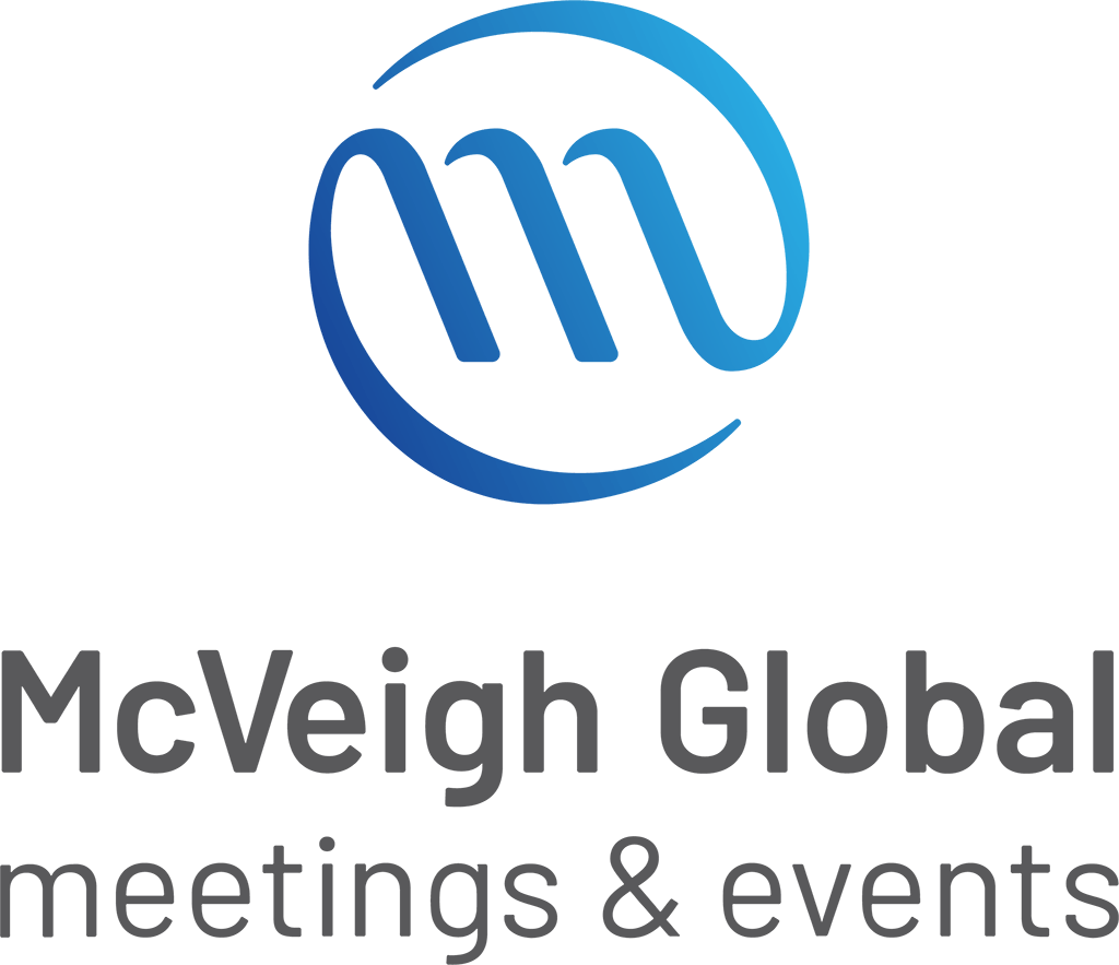 The logo for mcveigh global meetings and events