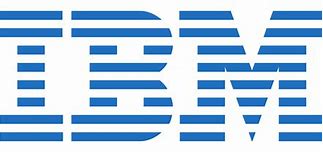 The ibm logo is blue and white on a white background.
