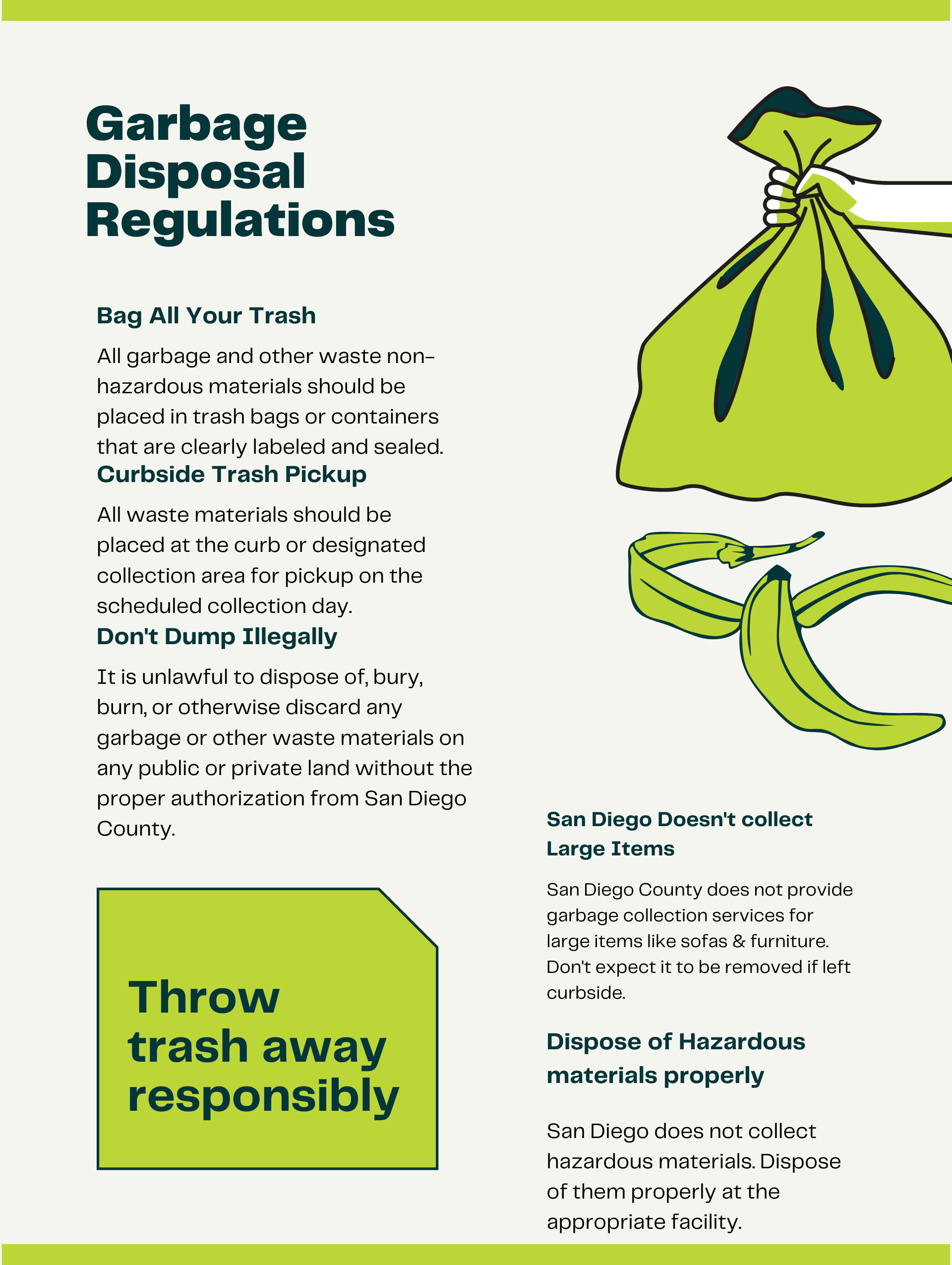 san diego garbage disposal regulations infographic