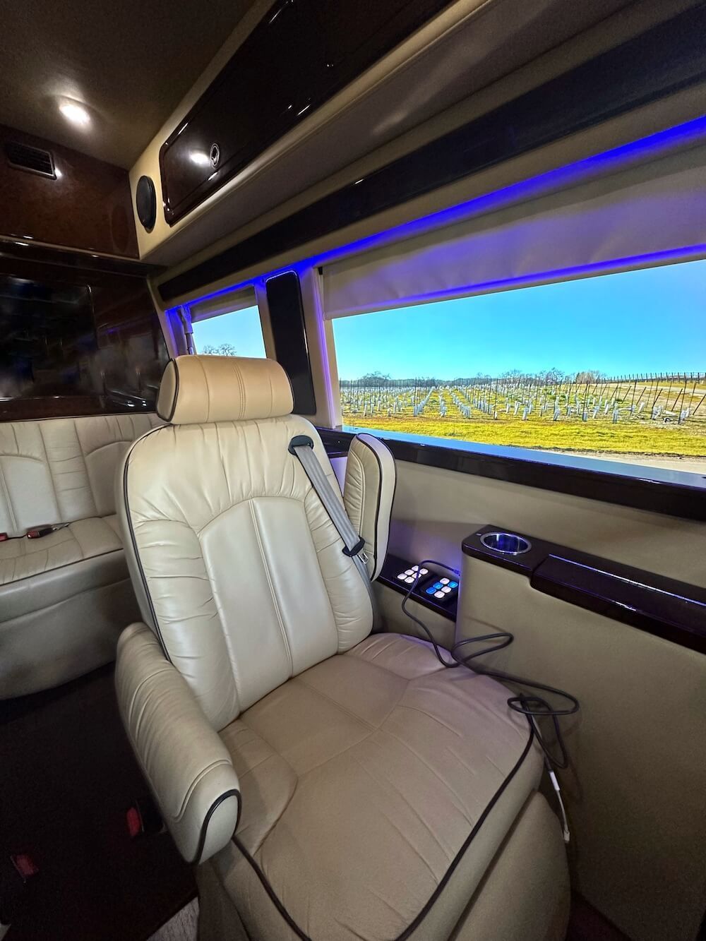 private custom sprinter van wine tasting tours central california