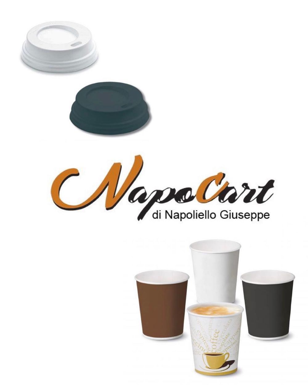 bicchieri e copri bicchieri in cartone