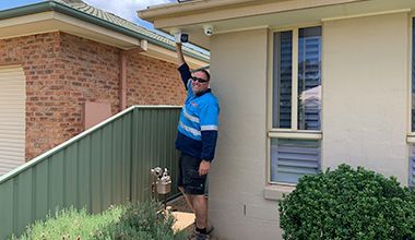 Electrician Installed New CCTV Camera On The Residential Area — John B Electrical In Wooragee VIC