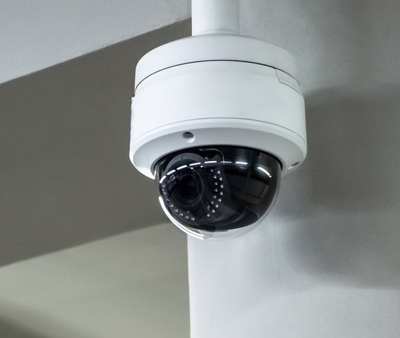 Surveillance Cameras On White Background — John B Electrical In Wodonga VIC