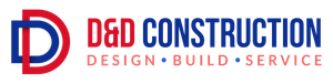 The logo for d & d construction design build service nottingham