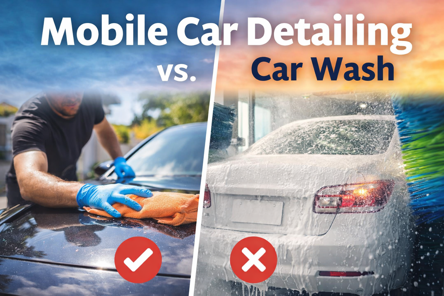 Mobile car detailing vs regular car wash comparison in Sikeston MO