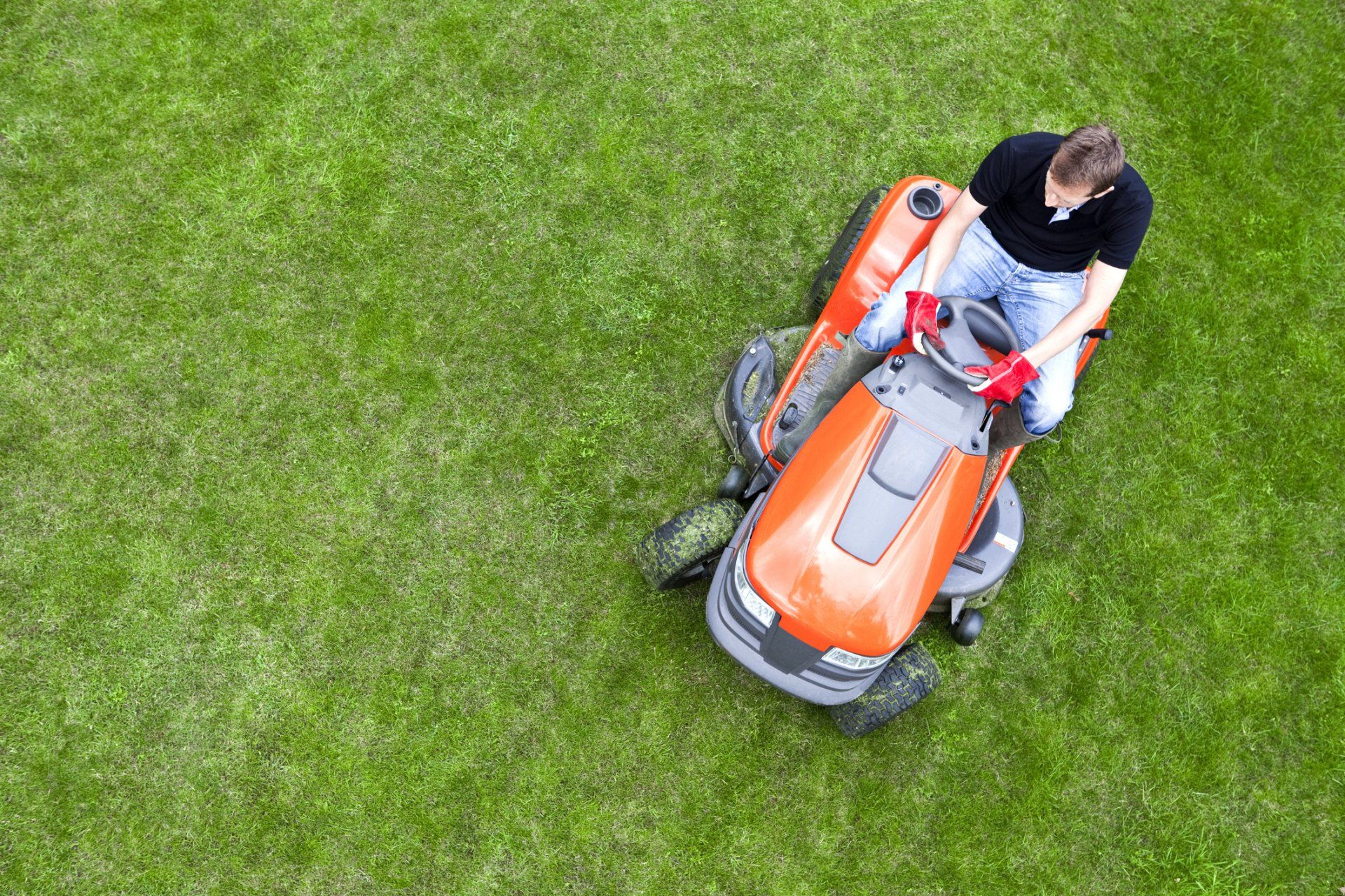 Overhead Shot Of Gardener - Chesapeake, VA - Western Branch Lawn & Landscapes