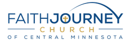Faith Journey Church of Central Minnesota logo with a cross icon.