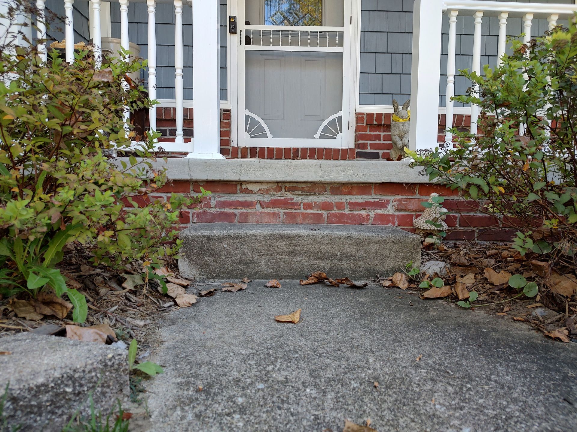 Irwin Concrete Leveling - before concrete leveling - very large step