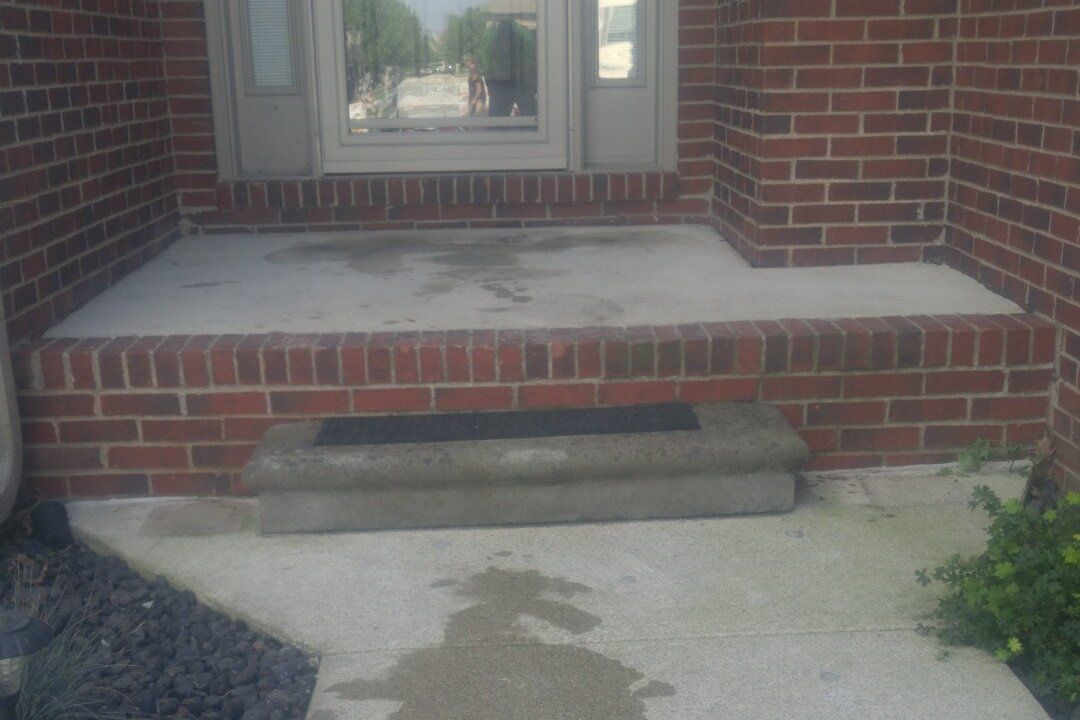 Irwin Concrete Leveling - After Concrete Leveling we lifted the porch up restoring the slope that will redirect the water away from the house and correcting the step height