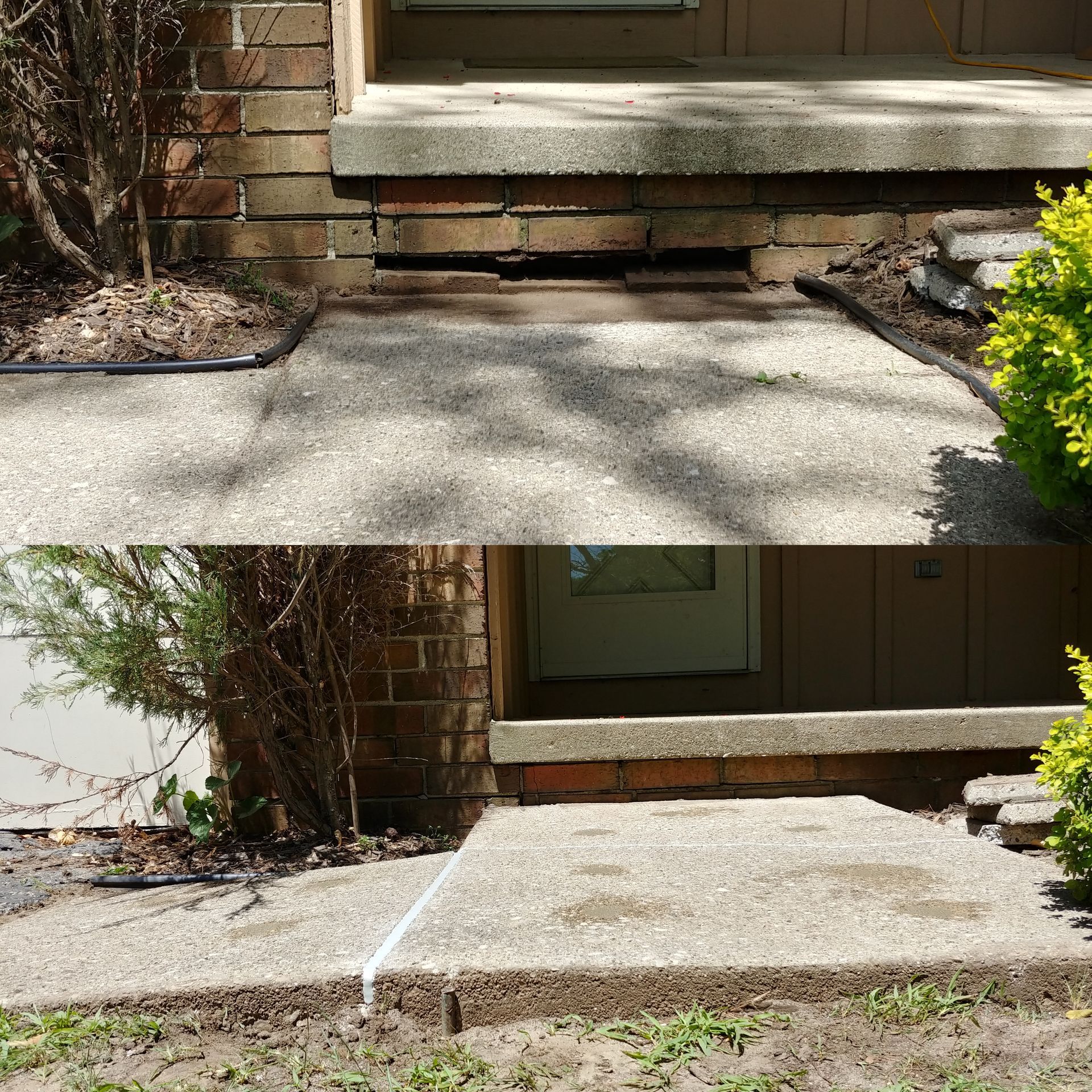 Irwin Concrete Leveling - unsafe steps return to the elevation they're supposed to be at