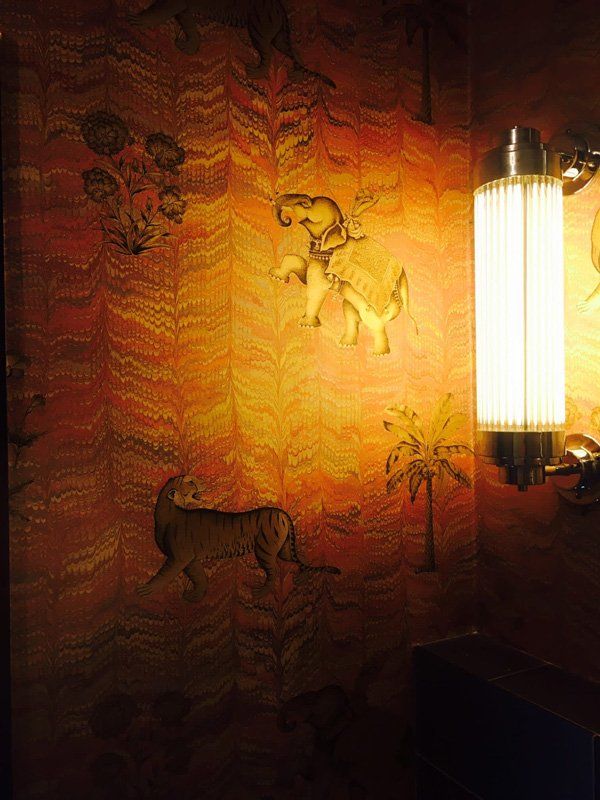 Oriental-themed wall covering