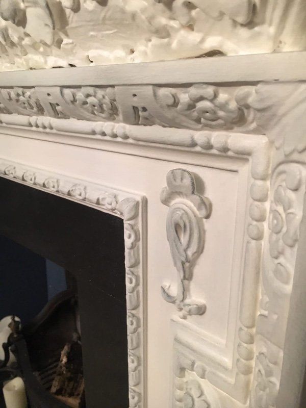 traditional white fireplace surround