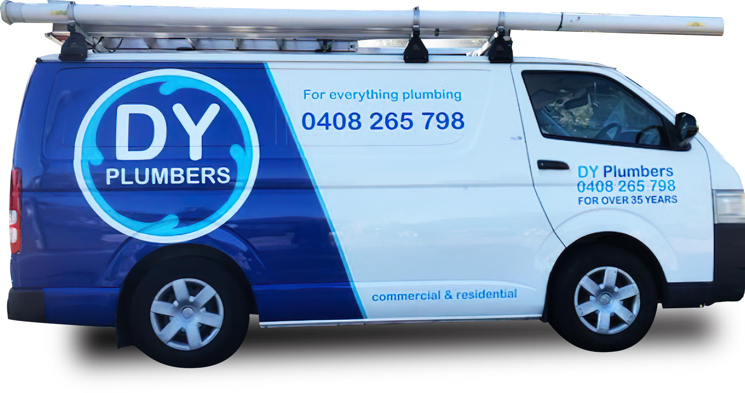 DY Plumbers van for hot water servicing