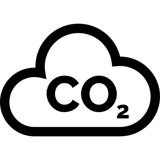Cloud with carbon dioxide CO2 used to illustrate climate action