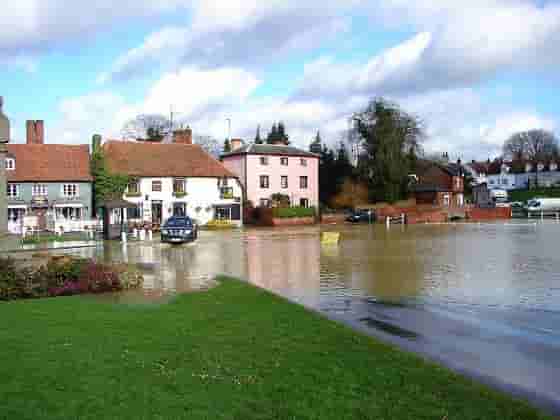 Floods in Finchingfield, Essex in 2014