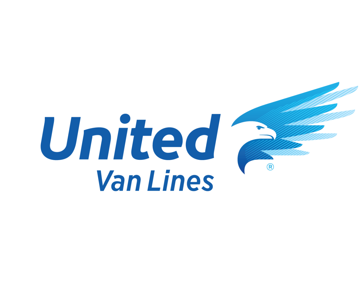 A logo for united van lines with an eagle wing