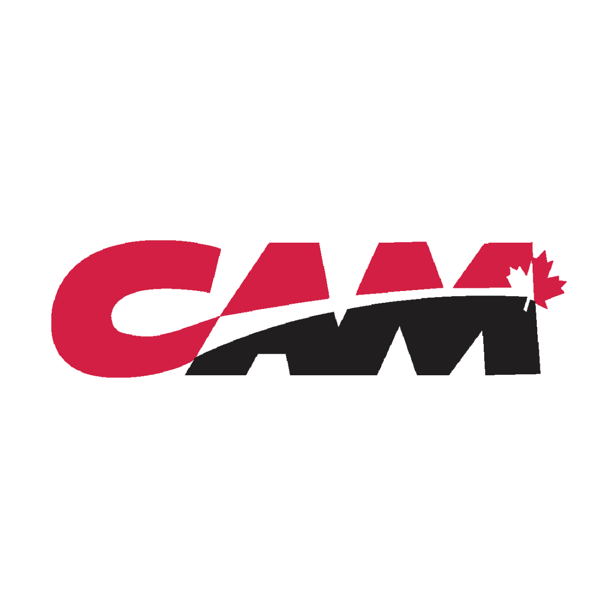 The cam logo is red and black with a canadian flag in the middle.