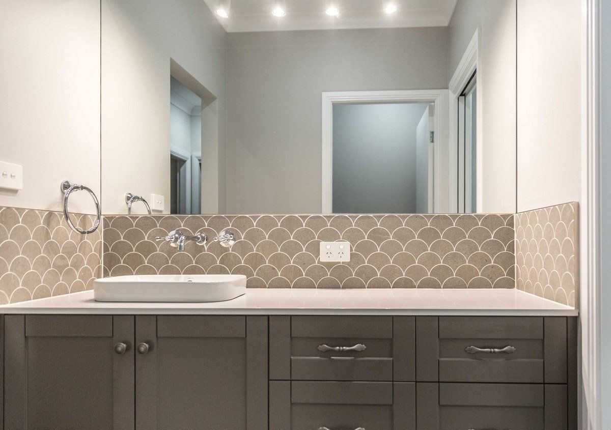 Bathroom with Big Mirror — Simmonds Kitchens & Detailed Joinery in Tamworth, NSW