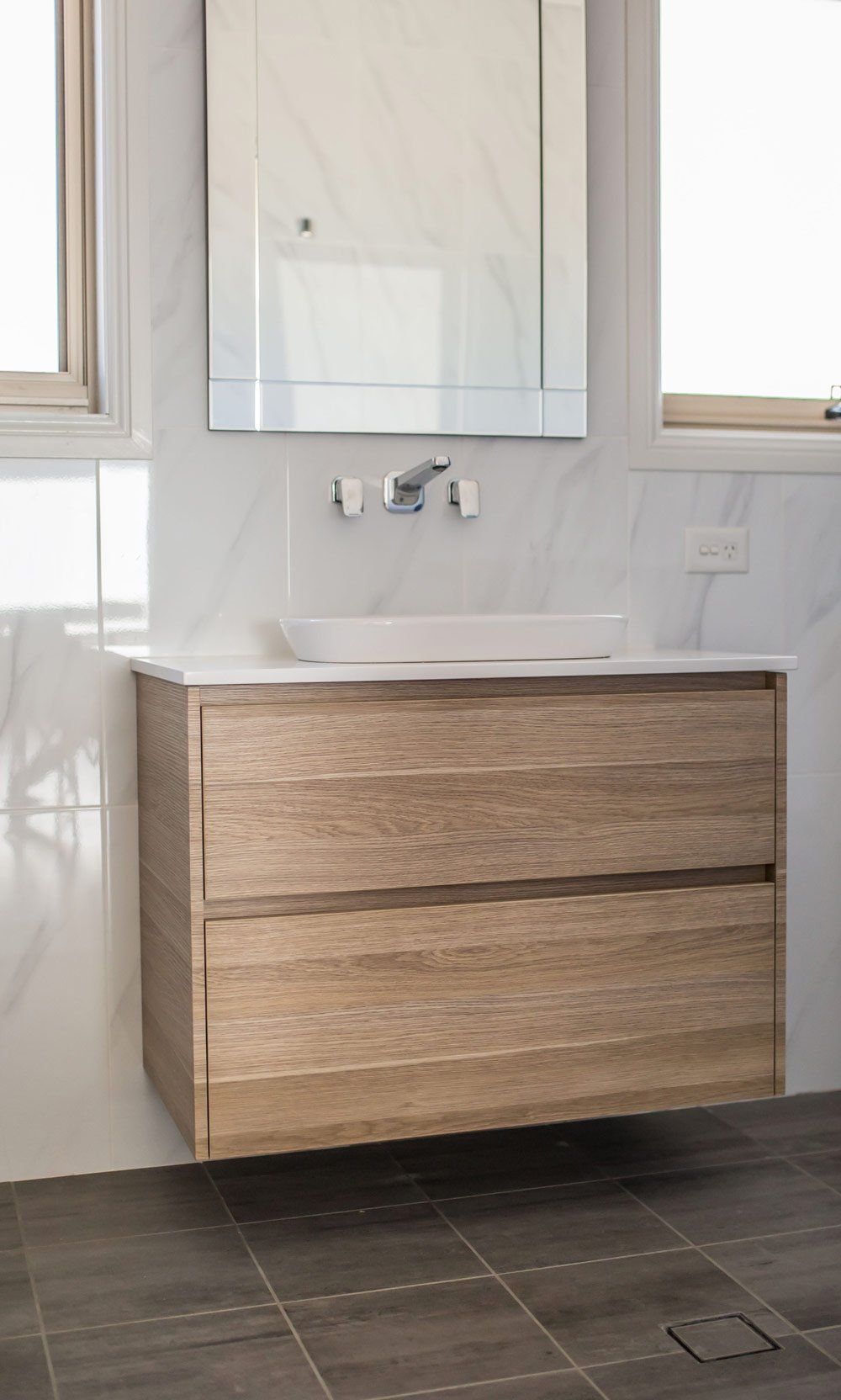 Wooden Cabinet in the Bathroom — Simmonds Kitchens & Detailed Joinery in Tamworth, NSW