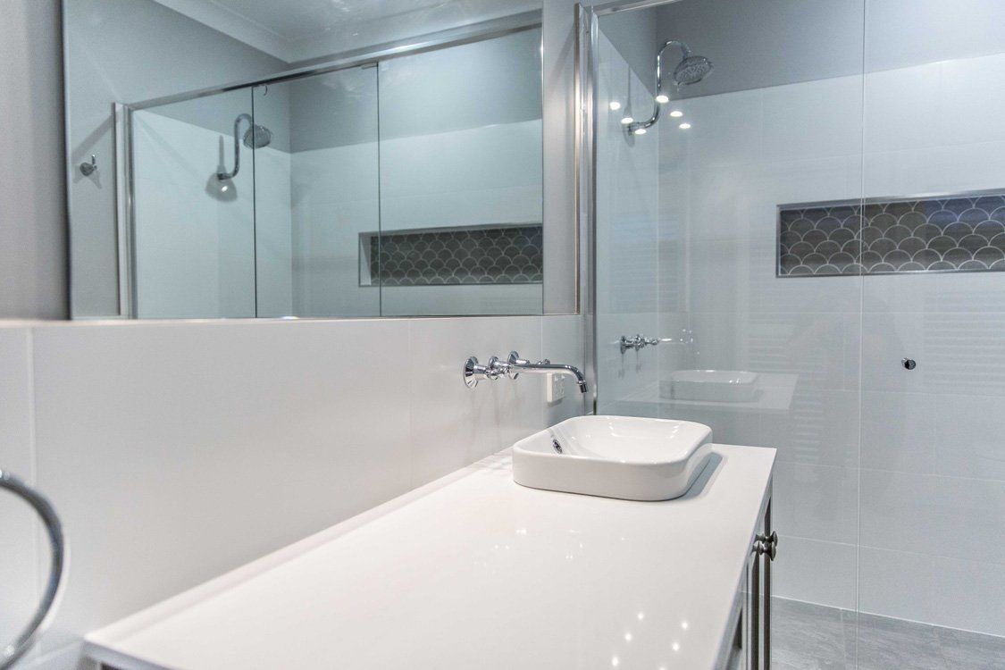 Bathroom with Big Mirror — Simmonds Kitchens & Detailed Joinery in Tamworth, NSW