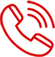 red phone calling icon