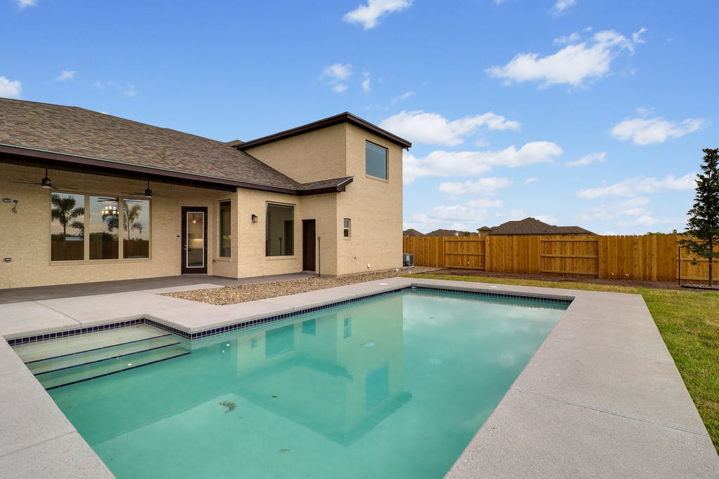 Backyard with large pool