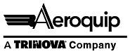 A black and white logo for aeroquip a trinova company.