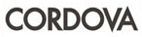 The word cordova is written in black on a white background.