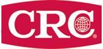 A red and white logo for crc with a globe in the middle.