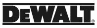 A black and white logo for dewalt on a white background.