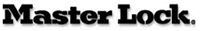 A black and white logo for master locks on a white background