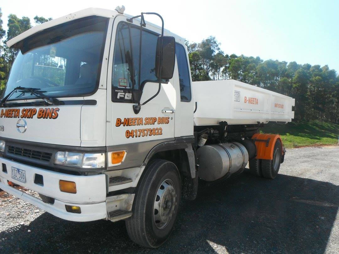 Red Container with Solid Domestic and Construction Waste | Warragul, Vic | B-Neeta Skip Bins