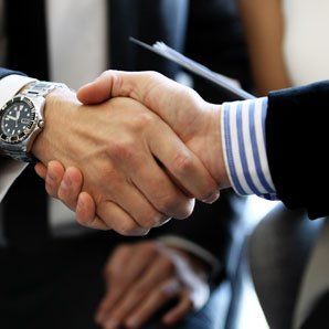 Business hand shake image
