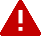 Red triangle with exclamation point image