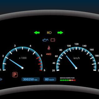 Speedometer  on car image