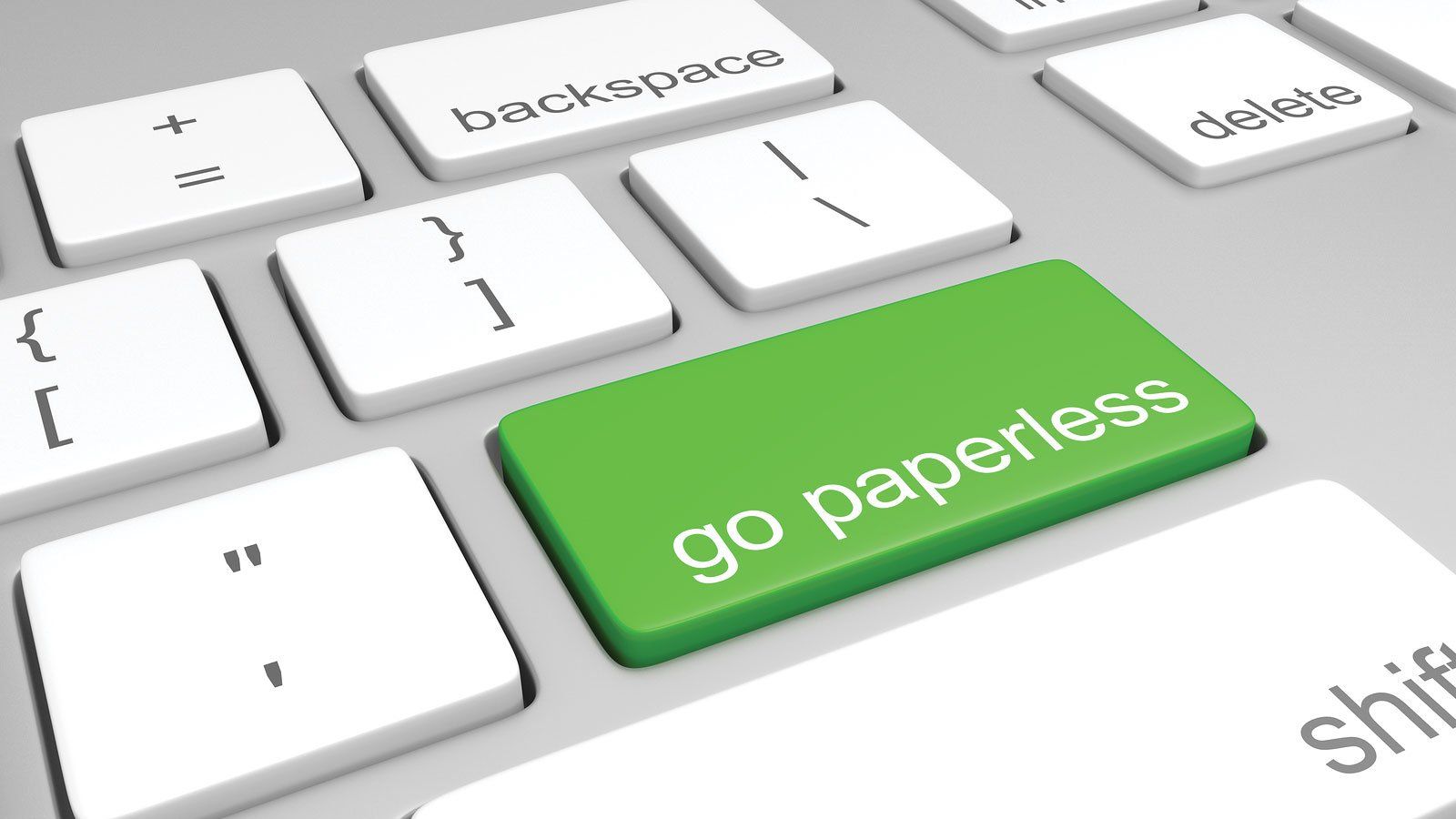 Go paperless green discount image