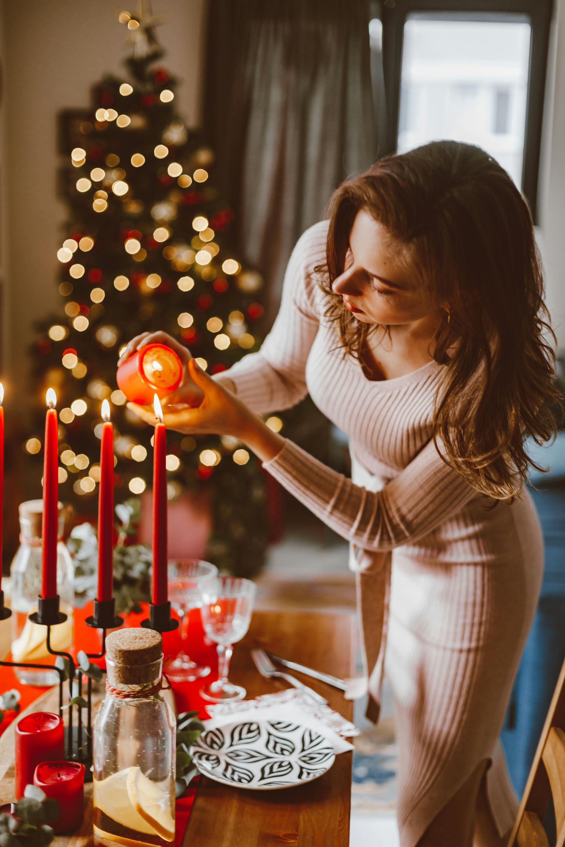 Table set for Christmas