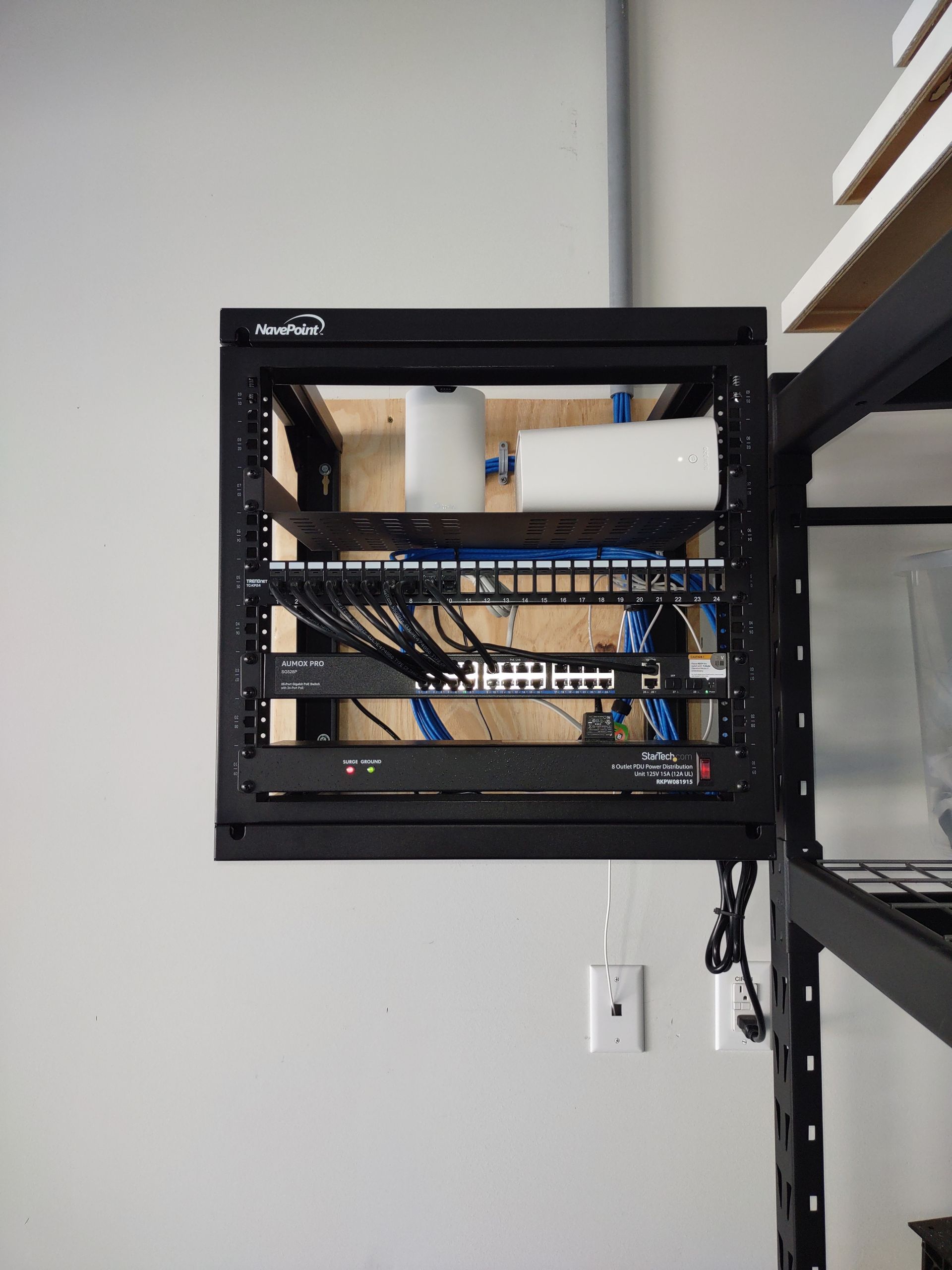 Wall mounted server rack
