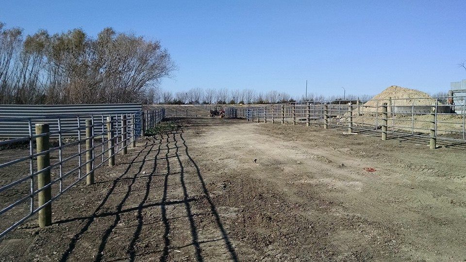 Fence in the farm land — fencing in Volin, SD