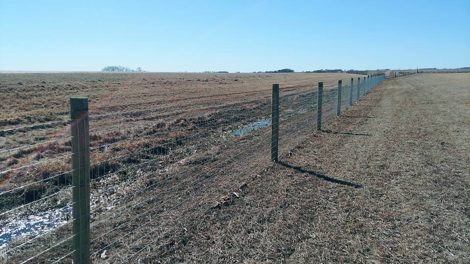 Wooden barbed fence — fencing in Volin, SD